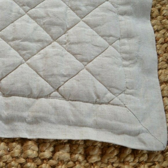 Pottery Barn Bedding Pottery Barn Euro Pillow Sham 0 Linen Quilted